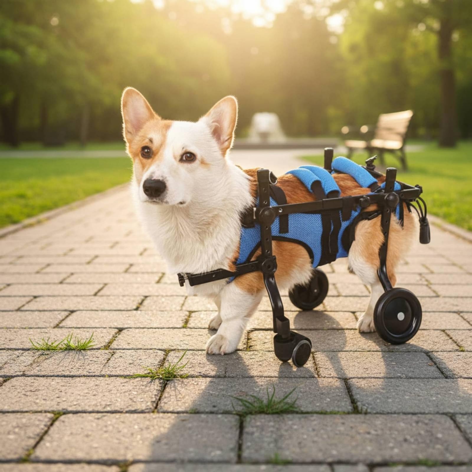 Amazon.co.jp: petsola 四輪ペット車いす 4輪構造 小型犬用車いす 調節